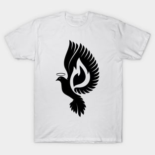 Dove and flame - symbols of the Holy Spirit T-Shirt